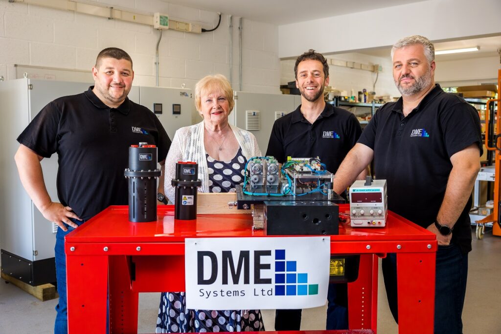 From left to right DME Systems' Darren Coombe; Cllr Margaret Meling, Lead Member for Economic Growth and Transport at South Tyneside Council; DME Systems' Michael van Zwanenberg and Stephen Dixon