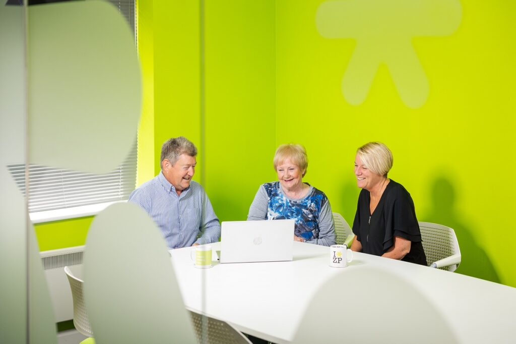 From left to right Zenith People's Commercial Director Alan Metcalfe, Cllr Margaret Meling, Lead Member for Economic Growth and Transport and Zenith People's Managing Director Angela Anderson.