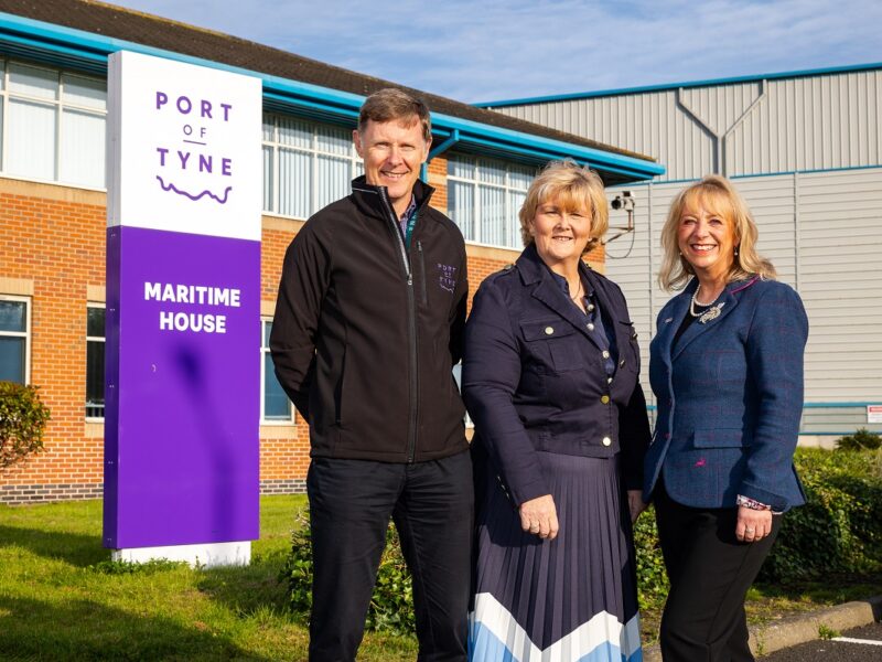 From left: Kevin Emmett, Head of Infrastructure Projects from Port of Tyne; Cllr Tracey Dixon, leader of South Tyneside Council and Victoria Beattie, Head of Estates from Port of Tyne.