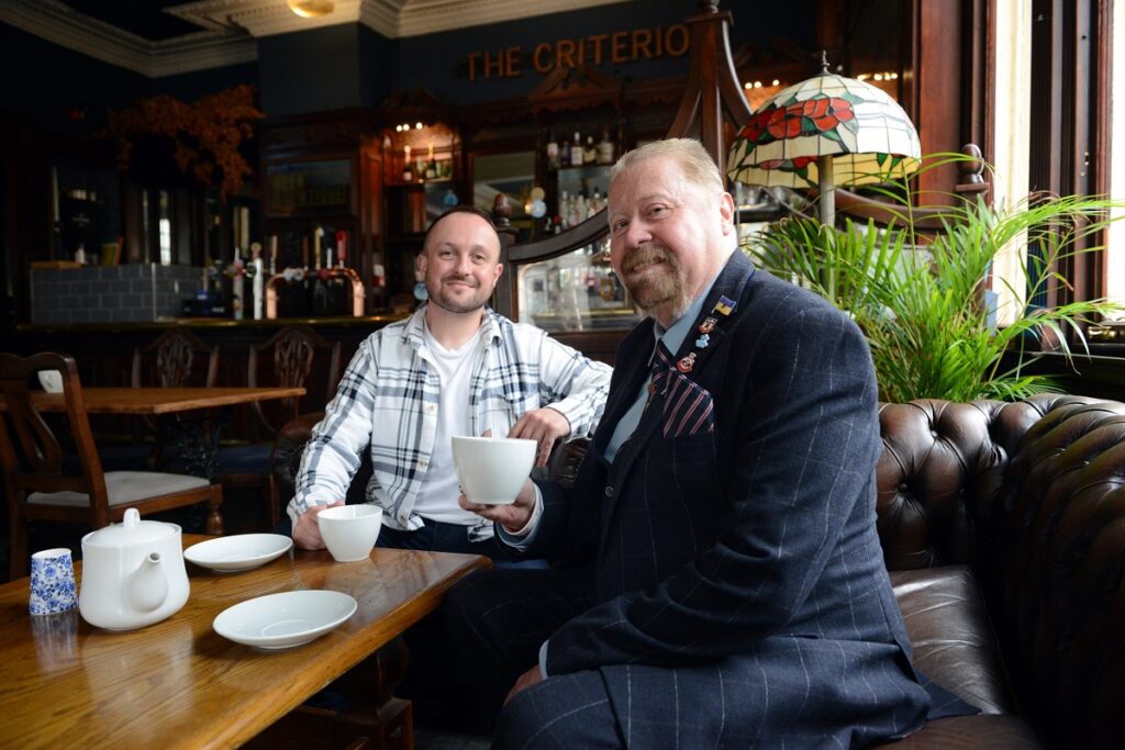 Local entrepreneur and Landlord of the Criterion Pub Chris Pickering with Cllr Paul Dean, Lead Member for the Voluntary Sector at South Tyneside Council.