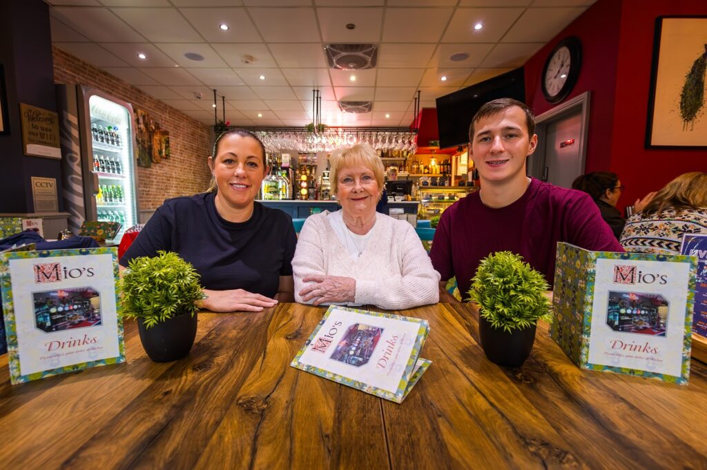 Co-owners of Mio's Kathryn and Kieran Savage with Cllr Margaret Meling, lead member for economic growth at South Tyneside Council (centre).