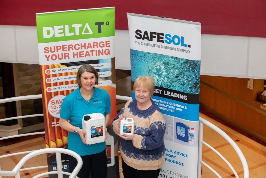 Vicki Morrison, Managing Director of SafeSol with Cllr Margaret Meling, lead member for Economic Growth and Transport at South Tyneside Council.