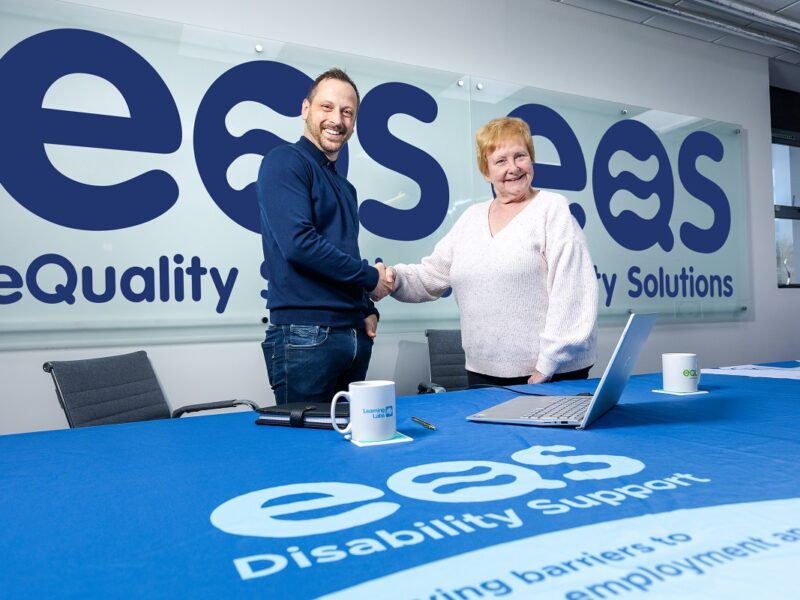 Michael Hall, Chief Executive of eQuality Solutions (eQS), and Cllr Margaret Meling, lead member for economic growth and transport at South Tyneside Council