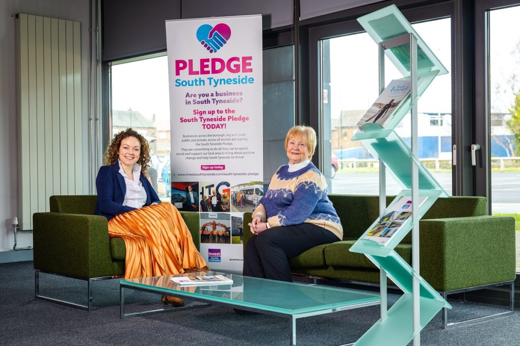 Rosie Brightly, founder of Divergent Consulting, (left) with Cllr Margaret Meling, lead member for economic growth and transport at South Tyneside Council