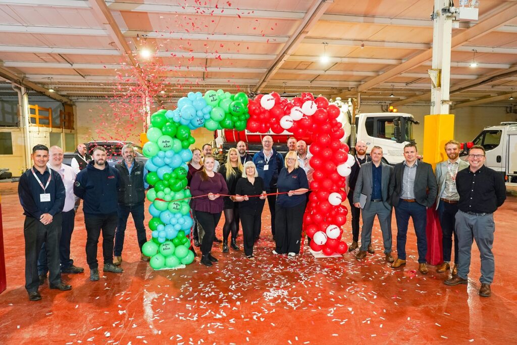 Colleagues help open the Jet Aire depot in Hebburn