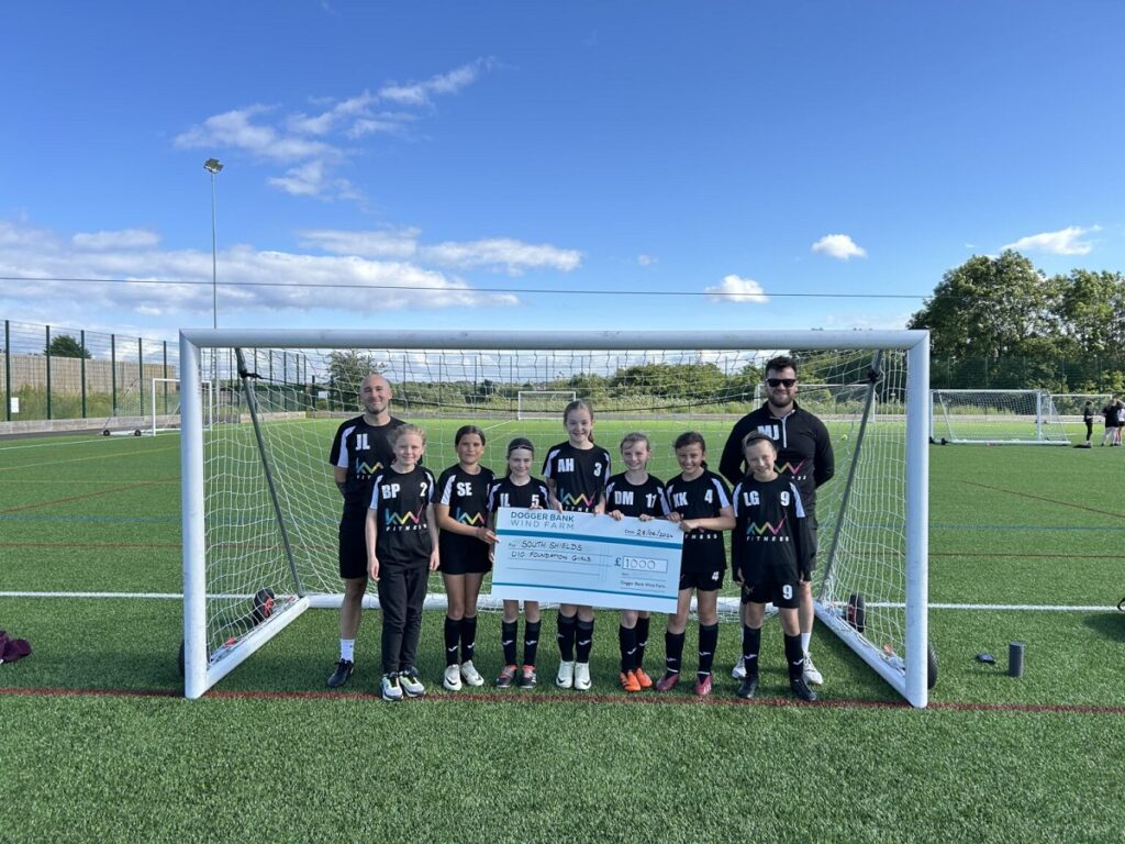 South Shields Under 10s Girls Football Team has received an operator fund grant to purchase team kit for the winter months