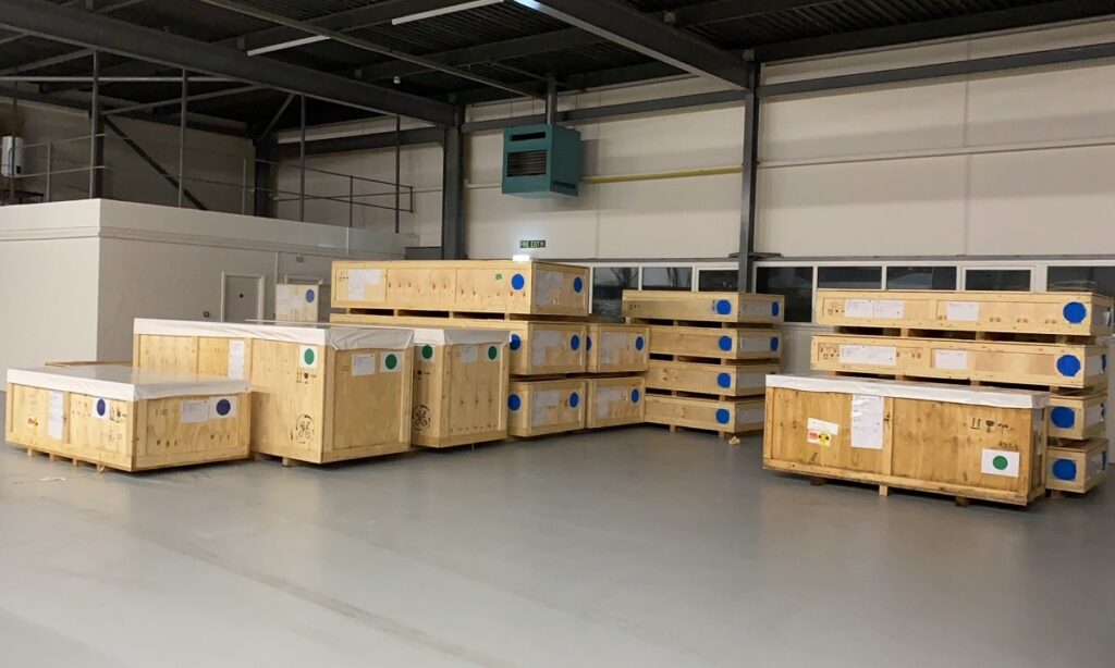 Crate storage at the 3Sixty 3pl Ltd warehouse