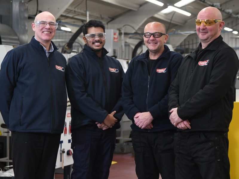 Ford Aerospace Engineering Team, Left to right:Karl Dambers, Nakul Narasimha Murthy, Steve Gateshill and Marc Clifford