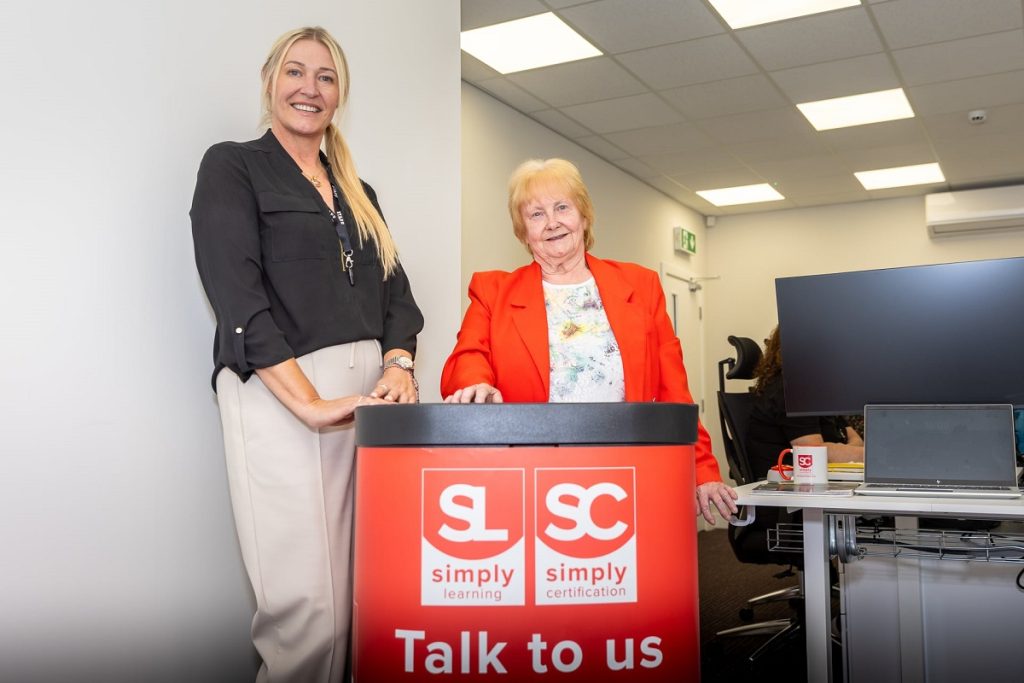 Simply Learning managing director, Claire Irving with Councillor Margaret Meling, lead member for economic growth and transport at South Tyneside Council