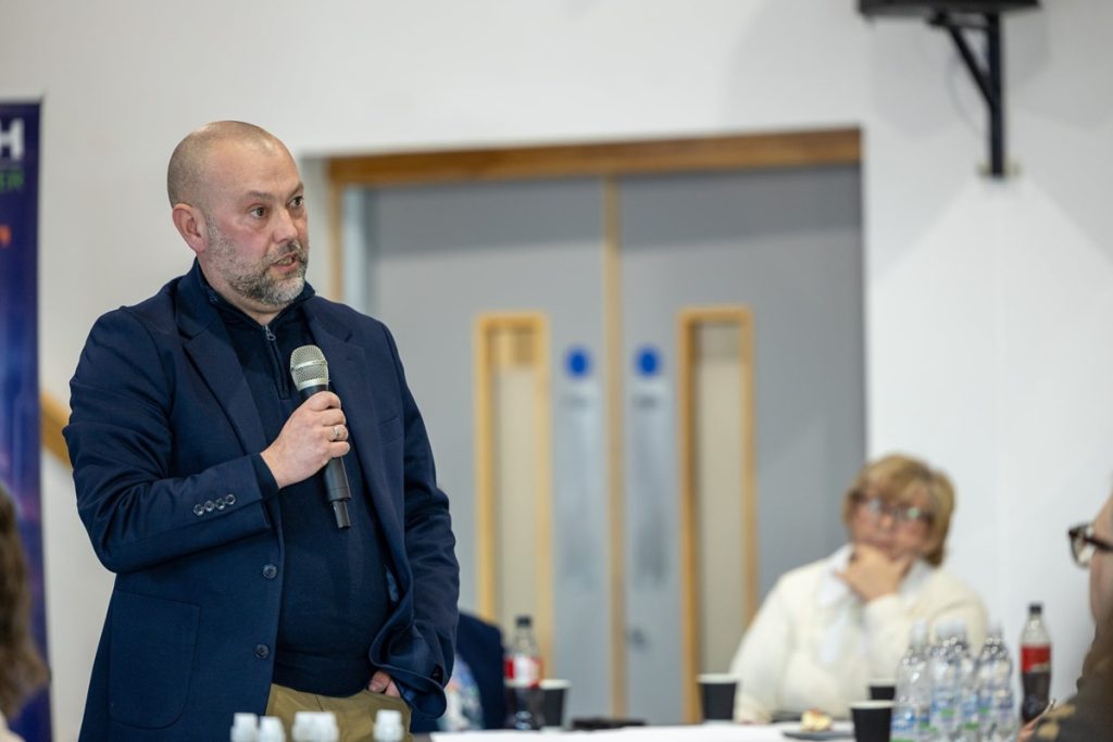 Paul Butler, NEAA, speaking at the Building a Stronger South Tyneside employer event