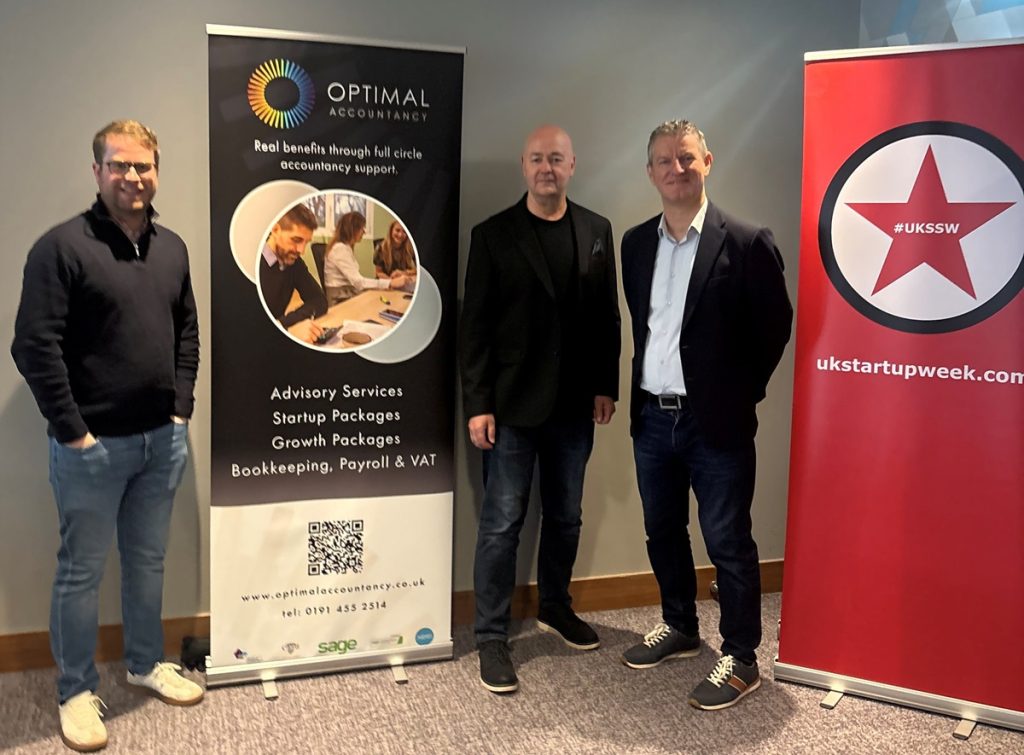 Thomas Jobling Founder of FinFrac with Paul White, Senior Partner at Optimal Accountancy and Neil Stephenson