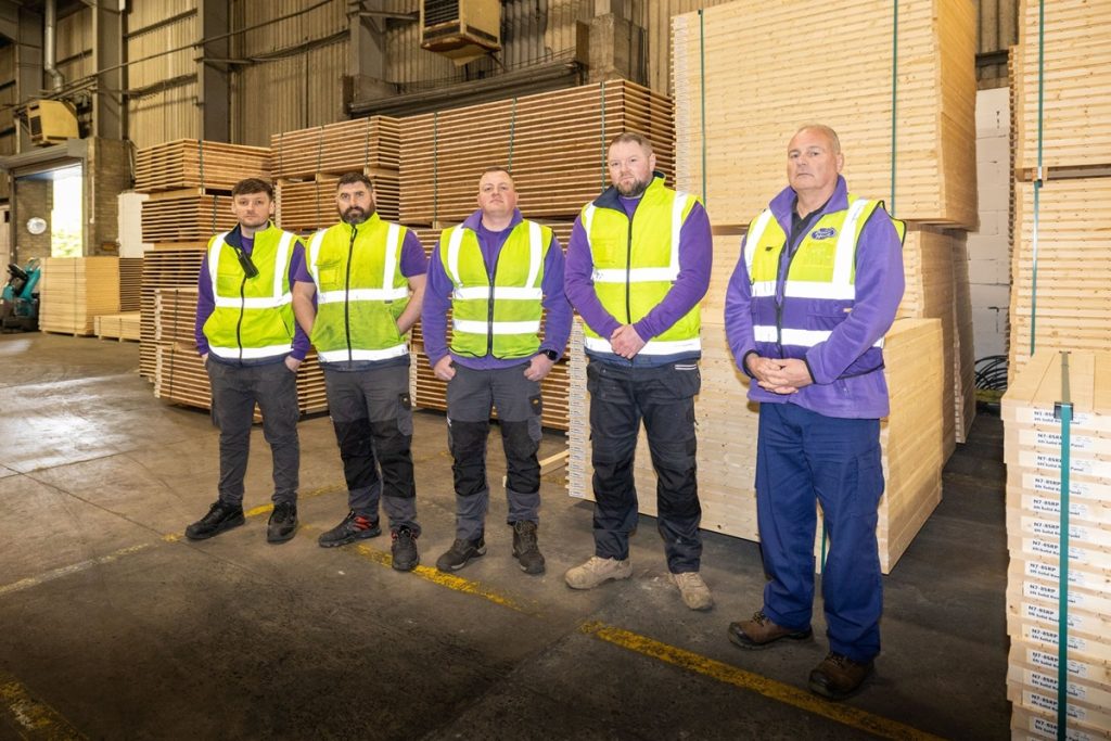 From left to right: Robbie Annis (Deputy Graduate Manager), Scott Murray (CNC Manager), David Stephenson (Assembly Manager), Adam Willis (Production Manager) and Paul Curtis (General Manager)