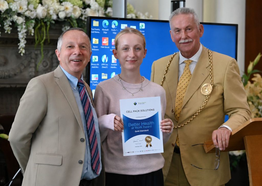 Cell Pack Solutions Receiving Gold Award